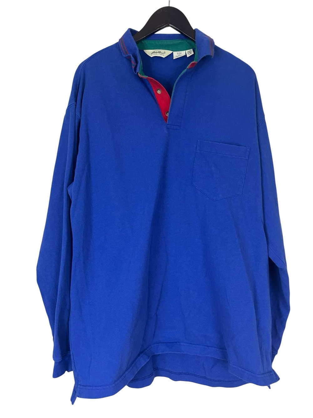 Eddie Bauer Blue, Green & Red Men’s Rugby Polo shirt